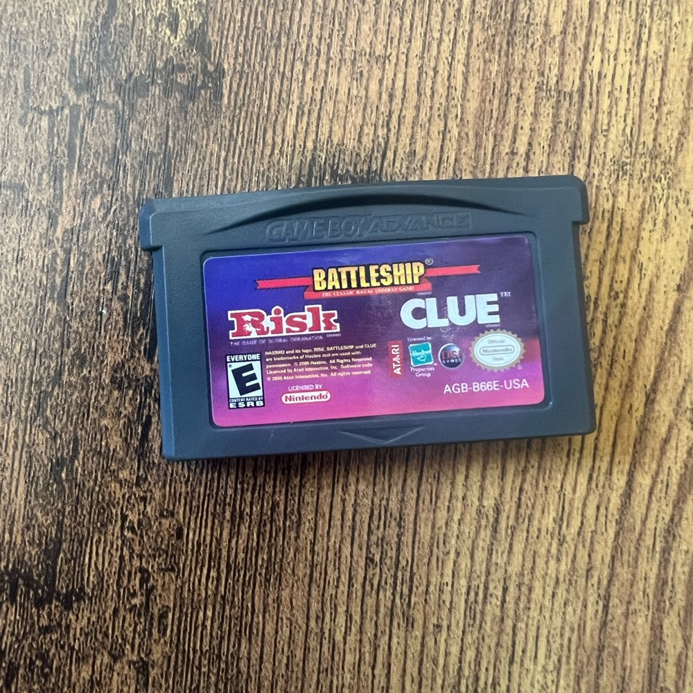 Nintendo Game Boy Advance Risk Battleship Clue 2005 Cartridge Only